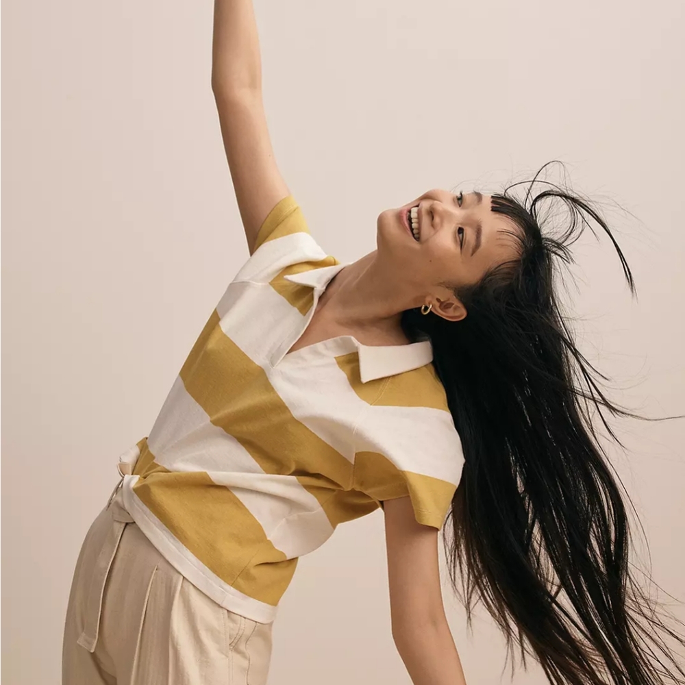 Madewell Striped Polo Tee
